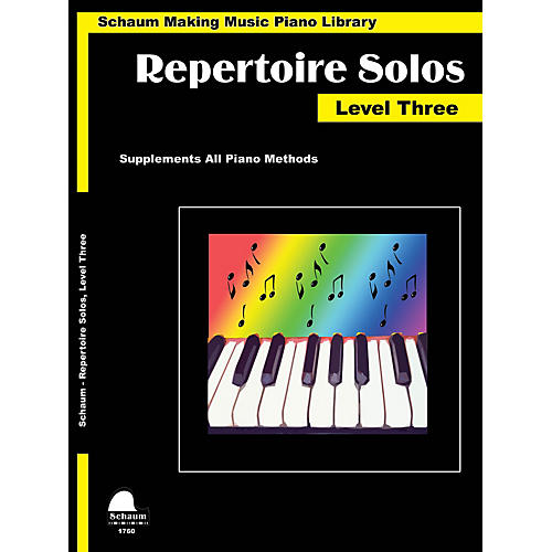 SCHAUM Repertoire Solos Level 3 Educational Piano Book by Wesley Schaum (Level Early Inter)