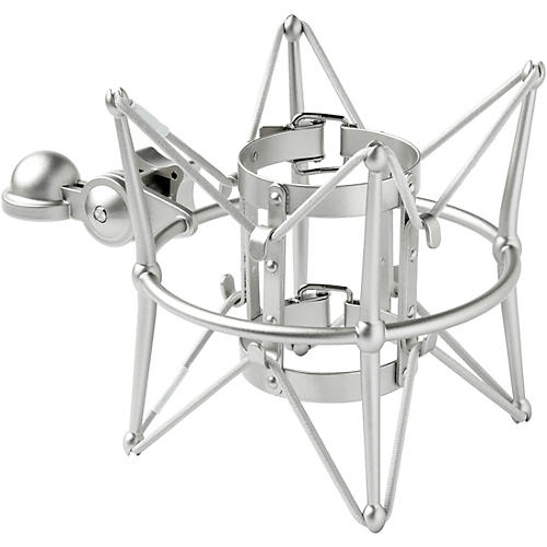 Universal Audio Replacement silver shockmount with locking clasps for UA Bock 251 microphone