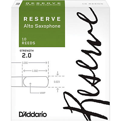 D'Addario Woodwinds Reserve Alto Saxophone Reeds 10-Pack
