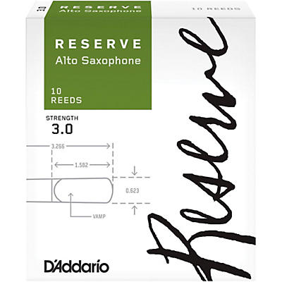 D'Addario Woodwinds Reserve Alto Saxophone Reeds 10-Pack
