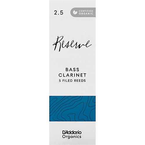 D'Addario Woodwinds Reserve, Bass Clarinet Reeds - Box of 5 2.5