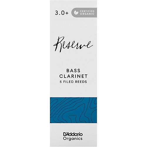 D'Addario Woodwinds Reserve, Bass Clarinet Reeds - Box of 5 3+