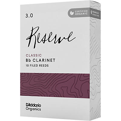 D'Addario Woodwinds Reserve Classic, Bb Clarinet Reed - Box of 10