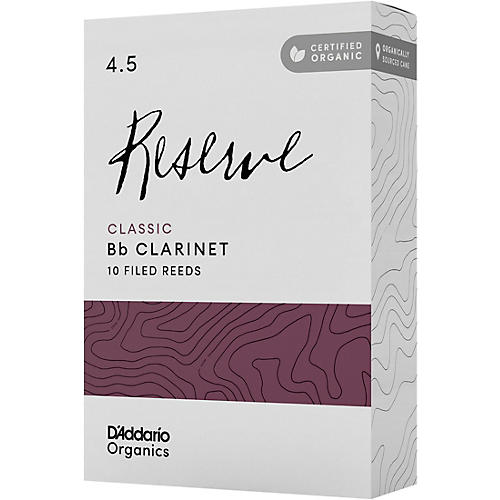 D'Addario Woodwinds Reserve Classic, Bb Clarinet Reed - Box of 10 4.5