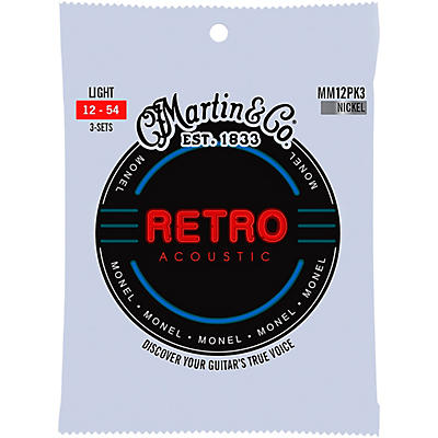 Martin Retro Acoustic Strings With Monel Wrap Wire 3-Pack