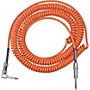 Lava Retro Coil 20 Foot Instrument Cable Straight to Right Angle Orange