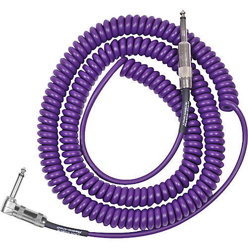 Lava Retro Coil 20-Foot Silent Instrument Cable Straight-Right Angle, Assorted Colors Purple