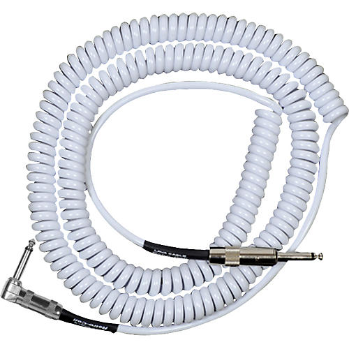 Lava Retro Coil 20-Foot Silent Instrument Cable Straight-Right Angle, Assorted Colors White