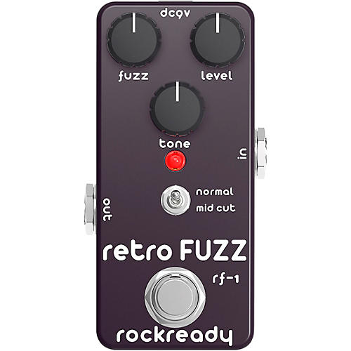rockready Retro Fuzz Mini Guitar Effect Pedal Black