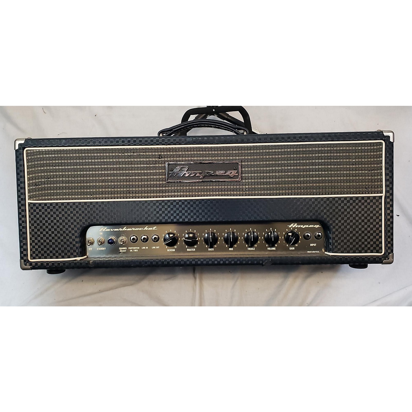 Used Ampeg Reverberocket R50H 50W Tube Guitar Amp Head Musician's Friend