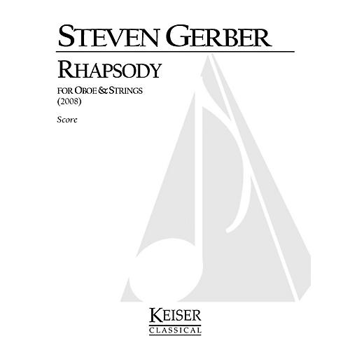 Lauren Keiser Music Publishing Rhapsody for Oboe and Strings LKM Music Series by Steven Gerber
