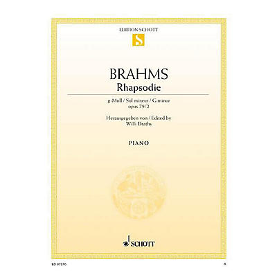 Schott Rhapsody in G Minor, Op. 79, No. 2 Schott Series