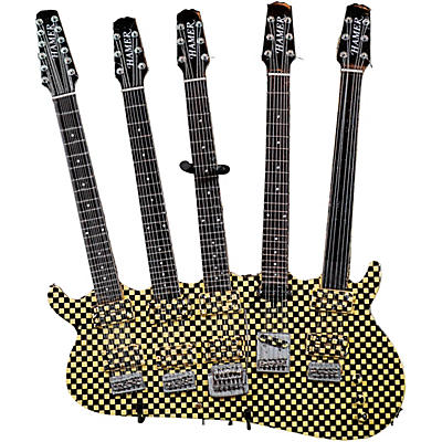 Hal Leonard Rick Nielsen 5-Neck Checkered Model Miniature Guitar Replica