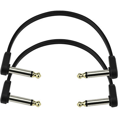 D'Addario Right Angle to Right Angle Flat Patch Cable 2-Pack