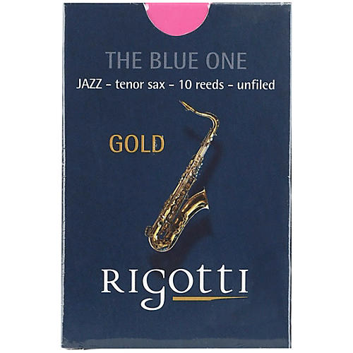 Rigotti Rigotti Tenor Saxophone Reed, Gold Jazz Cut 3 Medium 10 Pack