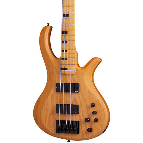Schecter Guitar Research Riot-5 Session 5-String Electric Bass Guitar Satin Aged Natural