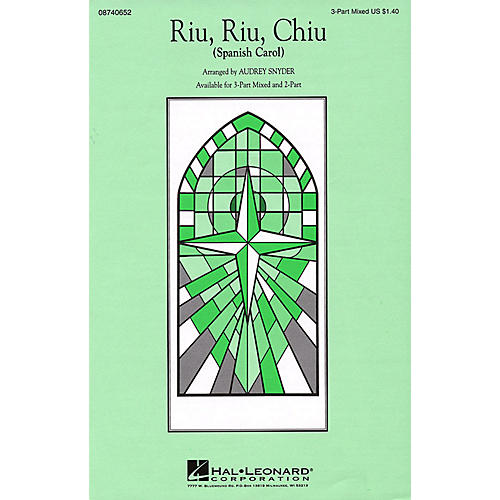 Hal Leonard Riu, Riu, Chiu 3-Part Mixed arranged by Audrey Snyder