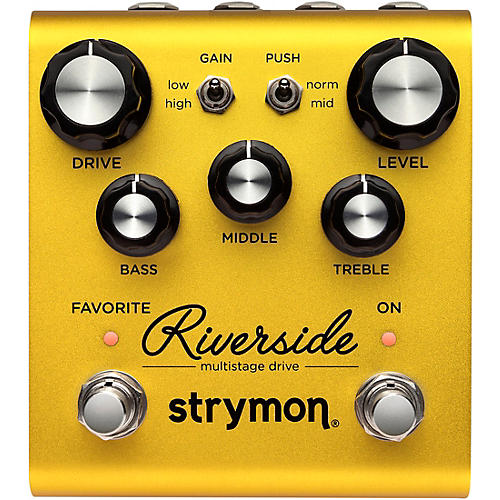 Strymon Riverside Multistage Overdrive Effects Pedal Yellow