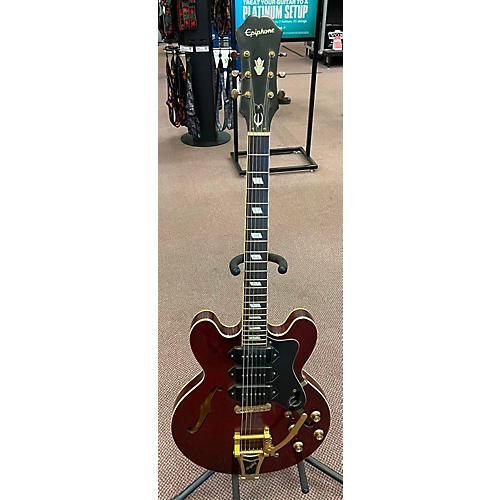 Epiphone Riviera Custom P93 Hollow Body Electric Guitar Wine Red