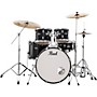 Pearl Roadshow 5-Piece Drum Set With Hardware and SABIAN PX Cymbals Jet Black