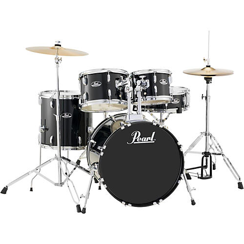 Pearl Roadshow 5-Piece Fusion Drum Set Condition 1 - Mint Jet Black