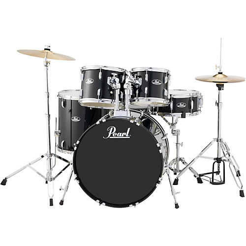 Pearl Roadshow 5-Piece New Fusion Drum Set Jet Black