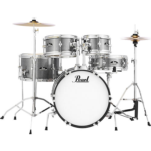 Pearl Roadshow Jr. Drum Set with Hardware and Cymbals Grindstone Sparkle