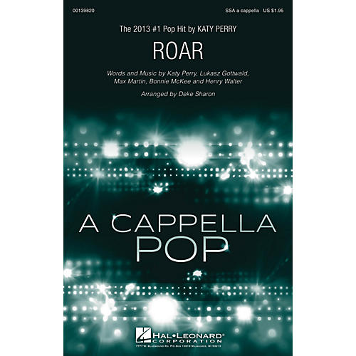 Hal Leonard Roar SSA A Cappella by Katy Perry arranged by Deke Sharon