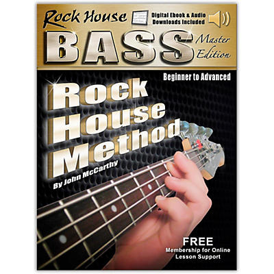 Hal Leonard Rock House Bass Guitar Master Edition Begining - Advanced Complete Book/Online Audio and Video