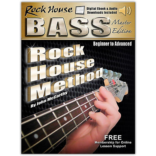 Rock House Bass Guitar Master Edition Begining - Advanced Complete Book/Online Audio and Video
