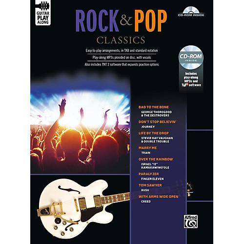 Rock & Pop Classics Guitar Play-Along Guitar TAB Book & CD-ROM Songbook