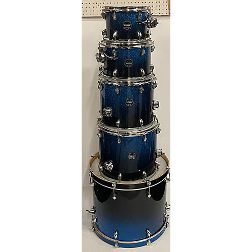 Mapex Rock Shell Pack Drum Kit Blue Sparkle