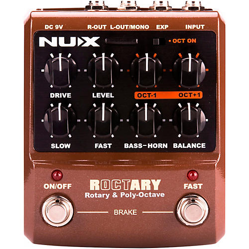 Roctary Polyphonic Octave and Rotary-Speaker Simulator Effects Pedal