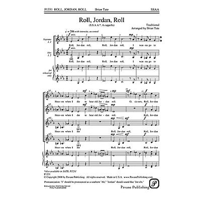 PAVANE Roll, Jordan, Roll SSAA A Cappella arranged by Brian Tate