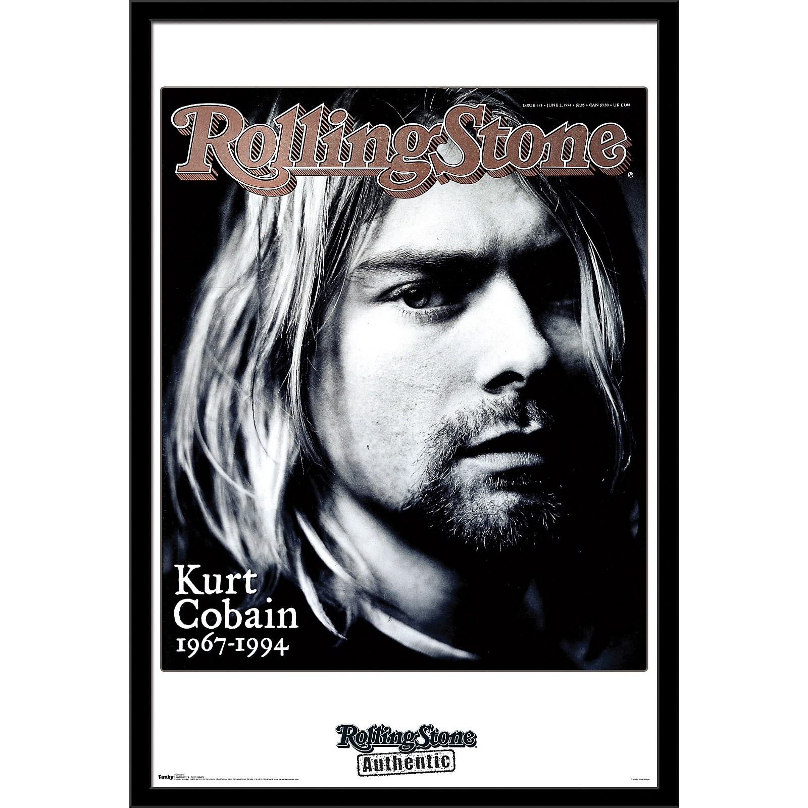 kurt cobain in a dress poster