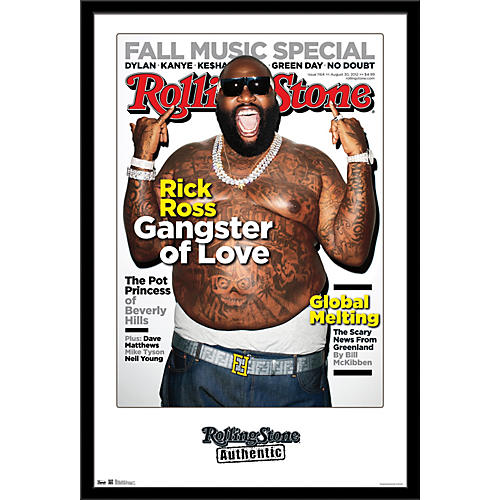 Trends International Rolling Stone - Rick Ross 12 Poster Framed Black