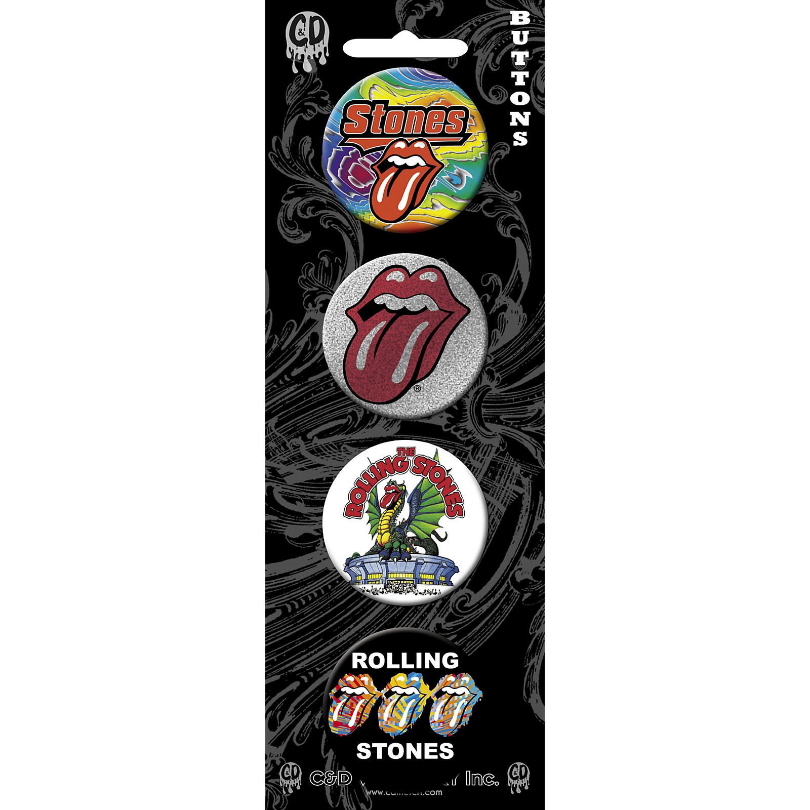 C&D Visionary Rolling Stones Button Set (4 Piece) Musician's Friend