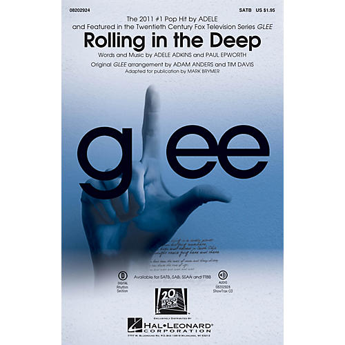 Hal Leonard Rolling in the Deep SATB by Adele arranged by Adam Anders