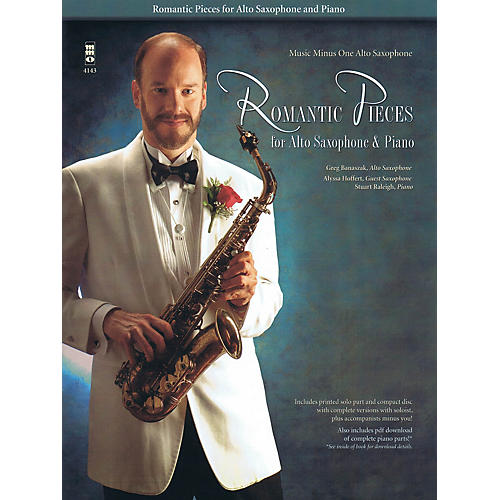 Music Minus One Romantic Pieces for Alto Saxophone & Piano Music Minus One Series Book with CD  by Various