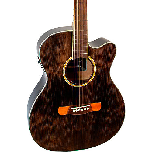 Merida Romeo Classic Series OM Acoustic-Electric Guitar Transparent Black