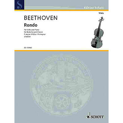 Schott Rondo (Viola and Piano) Schott Series Composed by Ludwig van Beethoven Arranged by Watson Forbes