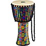 MEINL Rope Tuned Djembe with Synthetic Shell and Goat Skin Head 12 in. Kenyan Quilt