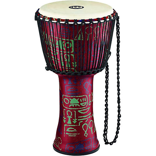 MEINL Rope Tuned Djembe with Synthetic Shell and Goat Skin Head 12 in. Pharaoh's Script