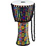 MEINL Rope-Tuned Djembe with Synthetic Shell and Head 12 in. Kenyan Quilt