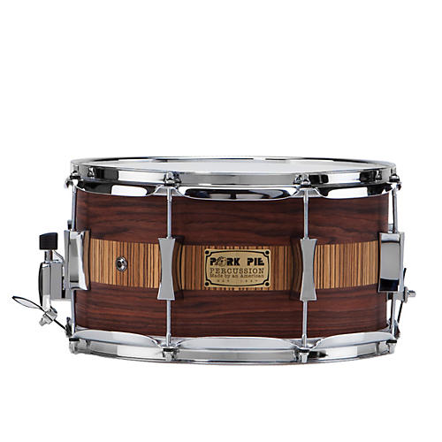 Pork Pie Rosewood Zebra Maple Snare Drum 6.5x14