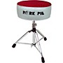 Pork Pie Round Drum Throne - Silver Sparkle with Red Swirl Top