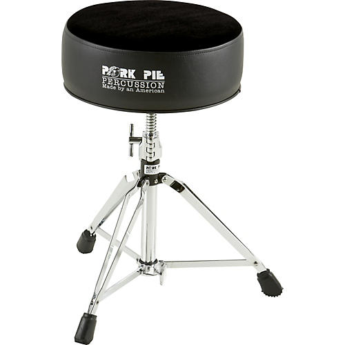 Pork Pie Round Drum Throne Condition 1 - Mint Solid Black