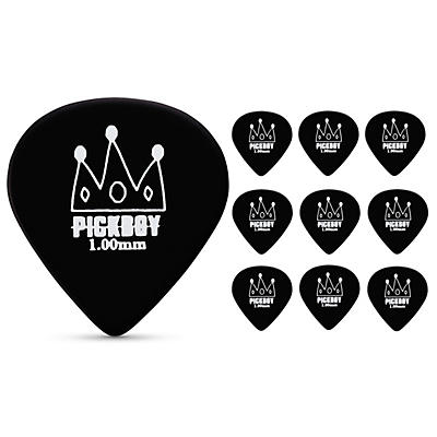 Pick Boy Round Raindrop Black with Crown Cellulose Guitar Picks