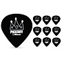 Pick Boy Round Raindrop Black with Crown Cellulose Guitar Picks 1.00 mm 10 Pack