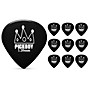 Pick Boy Round Raindrop Black with Crown Cellulose Guitar Picks 1.20 mm 10 Pack